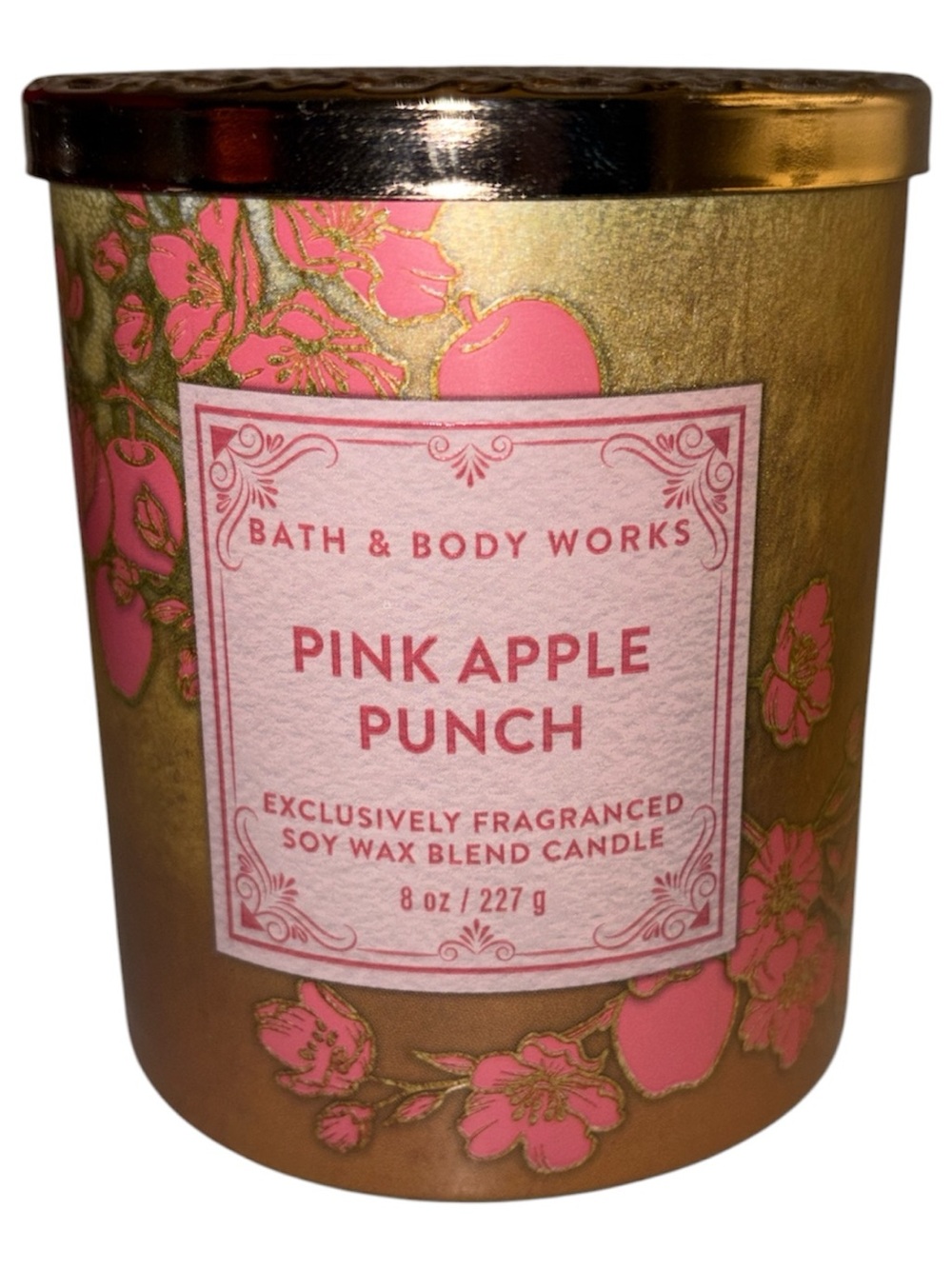 Bath & Body Works Pink Apple Punch Single  Wick Candle 8 oz Soy Wax NWT